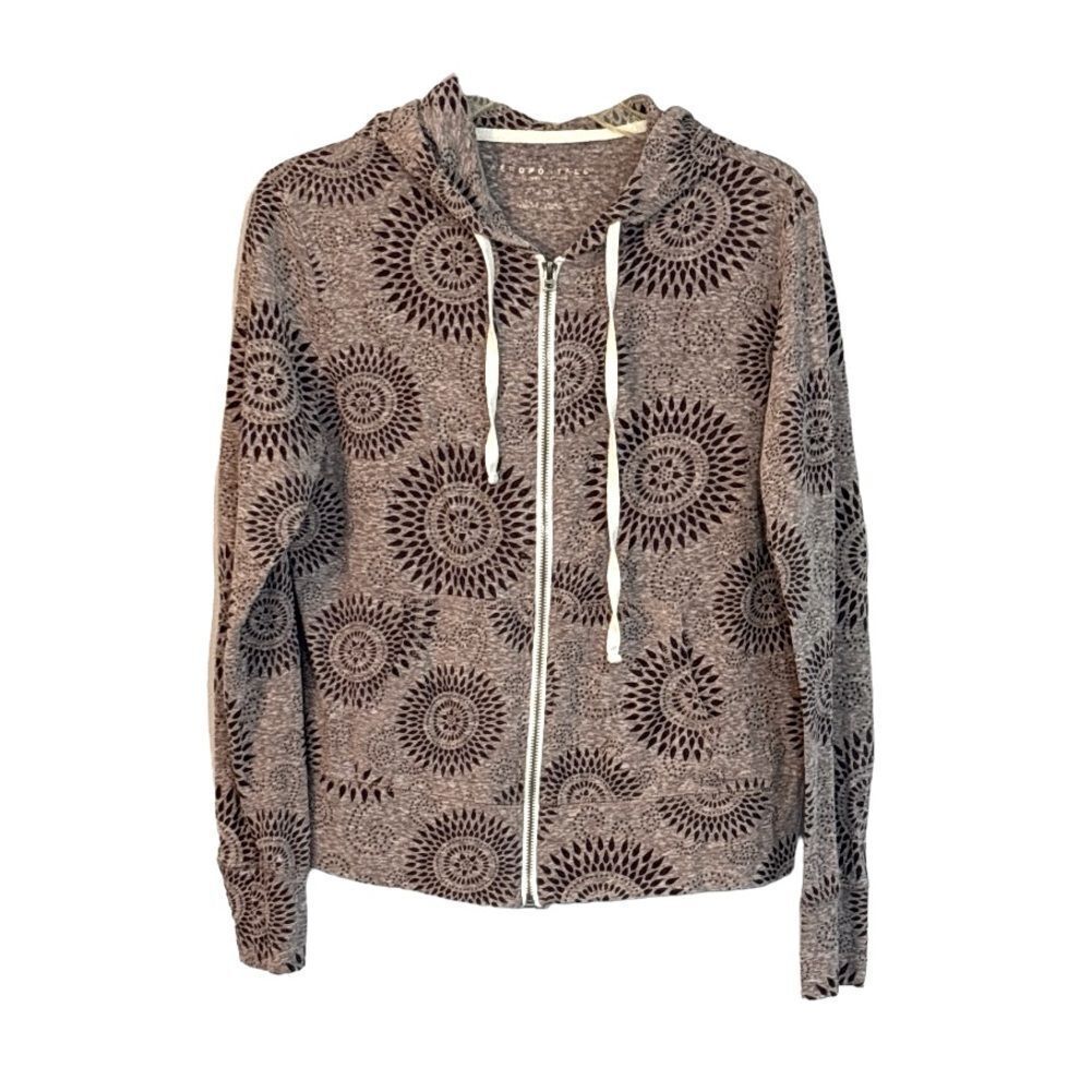 Aeropostale Zip-up Women’s Medallion Print Burgundy Maroon Purple Hoodie XL